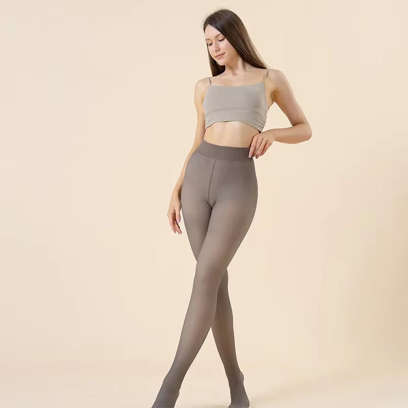 Women Pantyhose Warm Winter Sexy Translucent Thick Thermal Tights Stockings High Waist Elastic plus Size Leggings Pantyhose